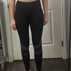 Black Leggings with gray accents